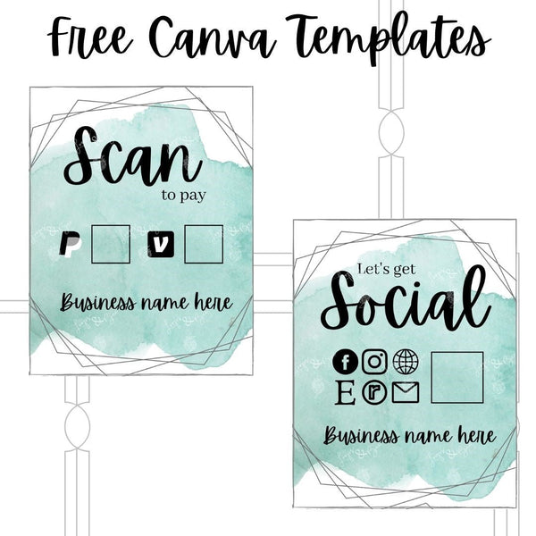 Free Social Media & Scan to Pay Templates