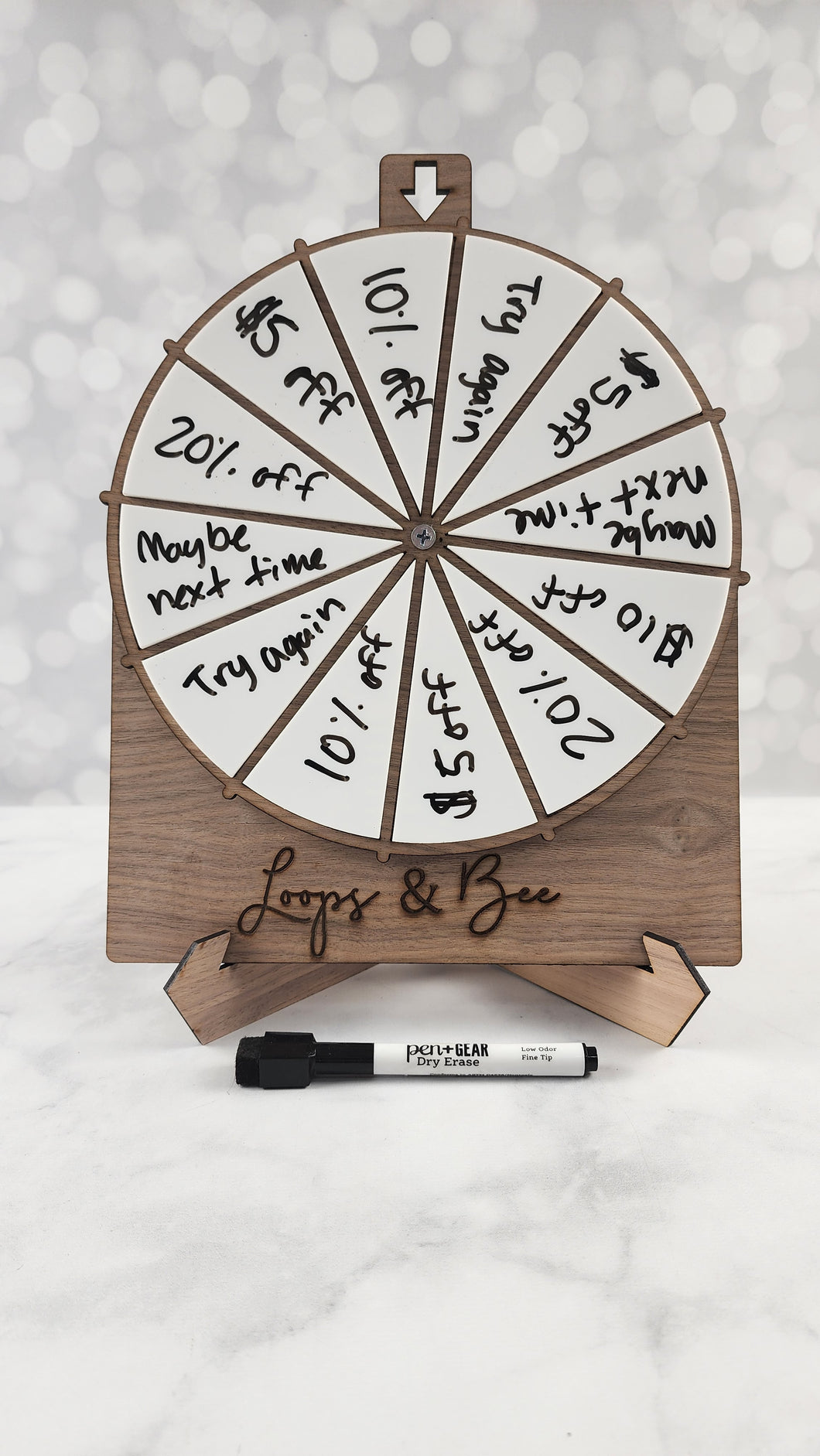 Dry-Erasable Branded Prize Wheel