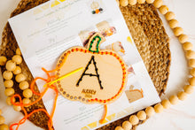 Load image into Gallery viewer, Wooden Pumpkin Yarn Sewing DIY Kit
