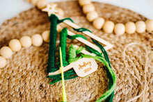 Load image into Gallery viewer, Wooden Christmas Tree Ornament Yarn Sewing DIY Kit
