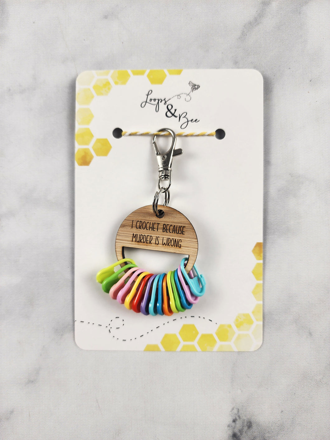 Stitch Marker Holder with Keychain